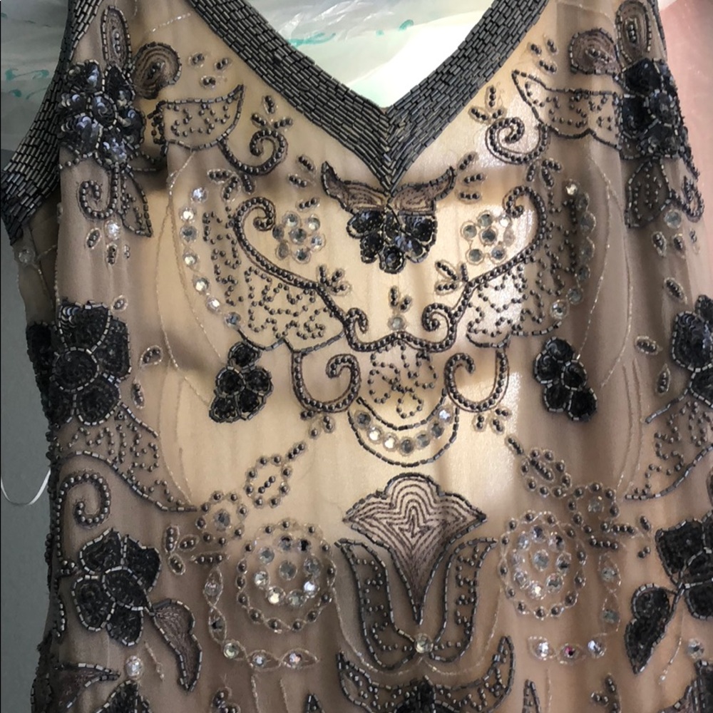 Beaded evening gown